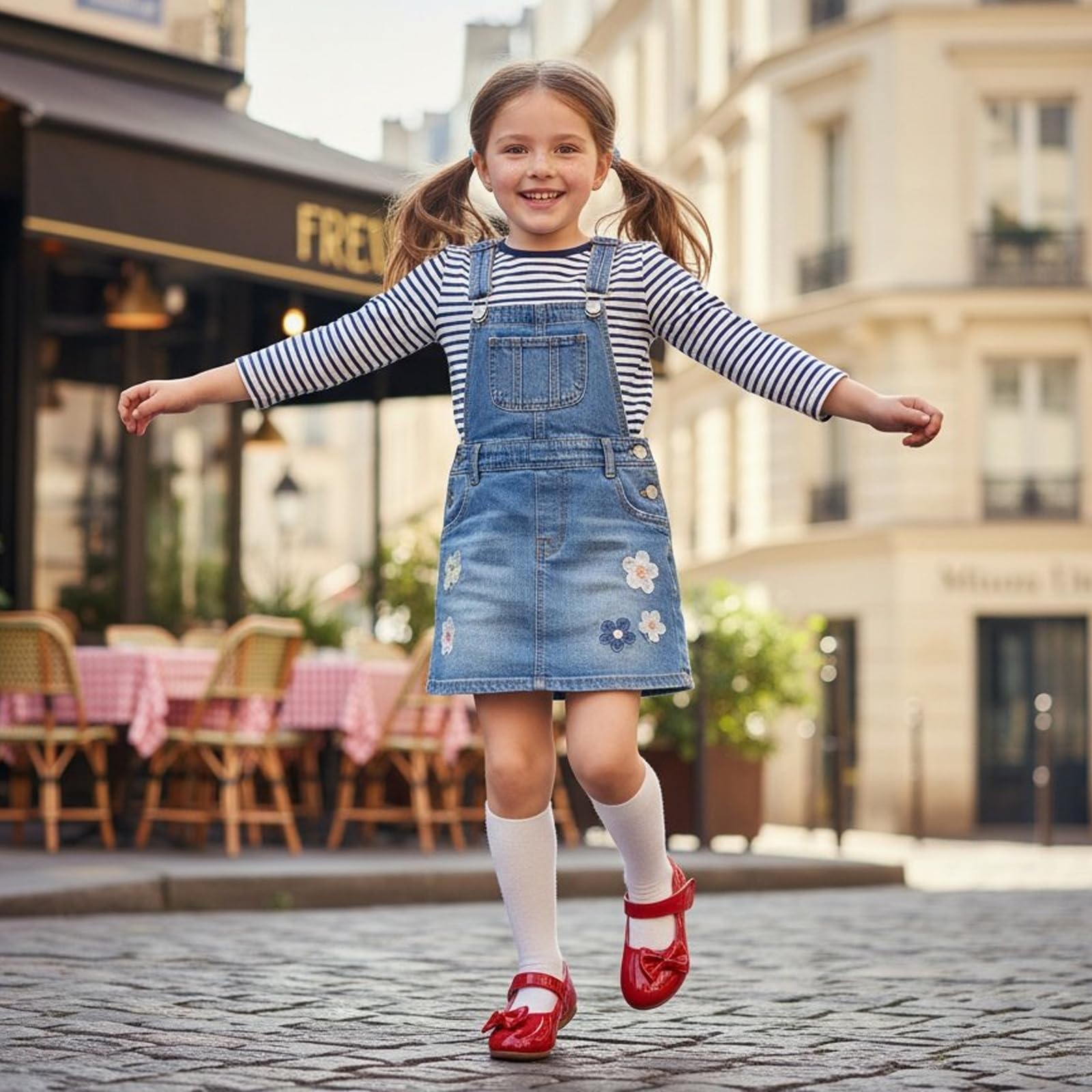 DADAWEN Mädchen Mary Jane Halbschuhe Ballerinas Schleife Prinzessin Schuhe