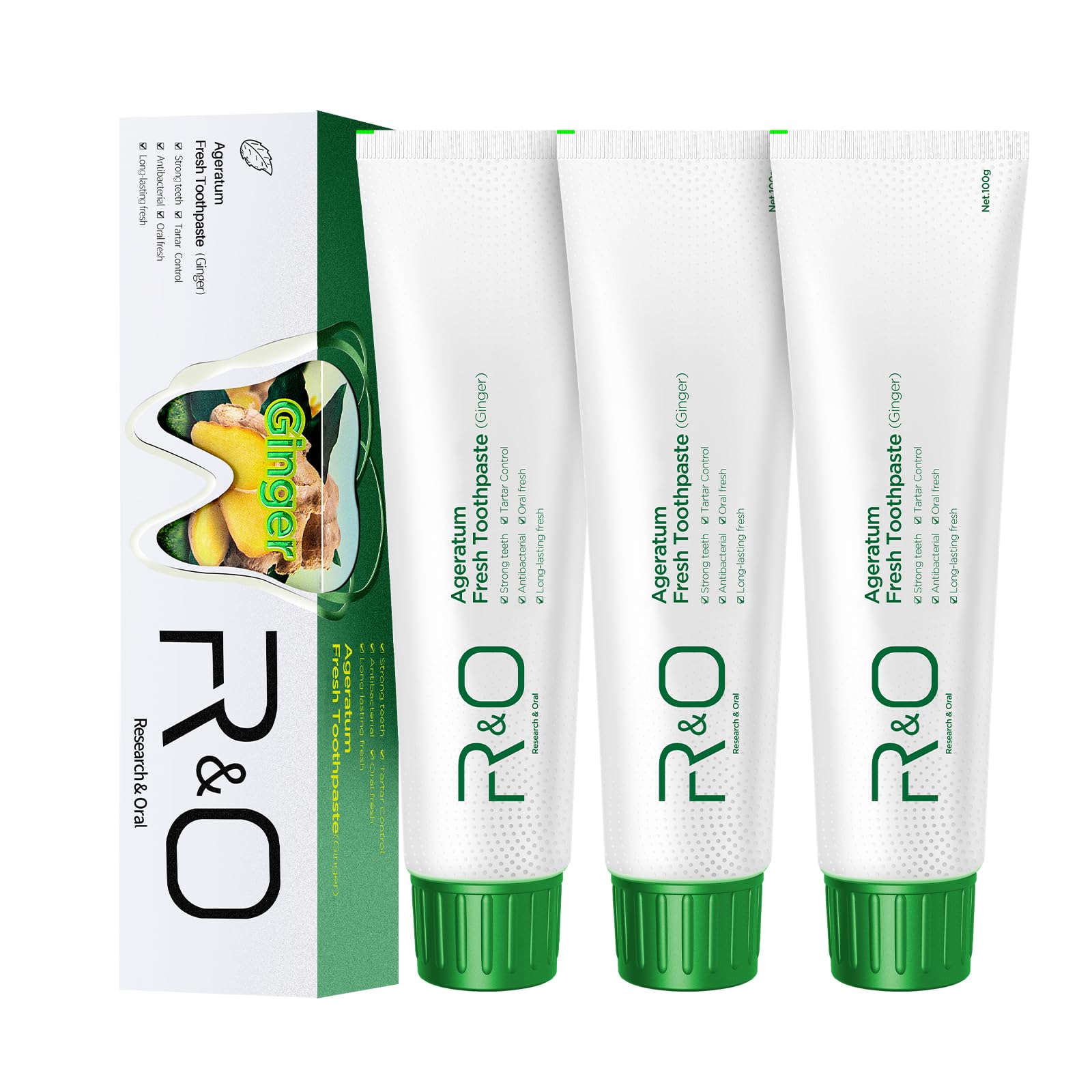 R O Ginger Mint Fresh Toothpaste 3 53 oz - A Miracle for Oral Hygiene Maintains Fresh Breath