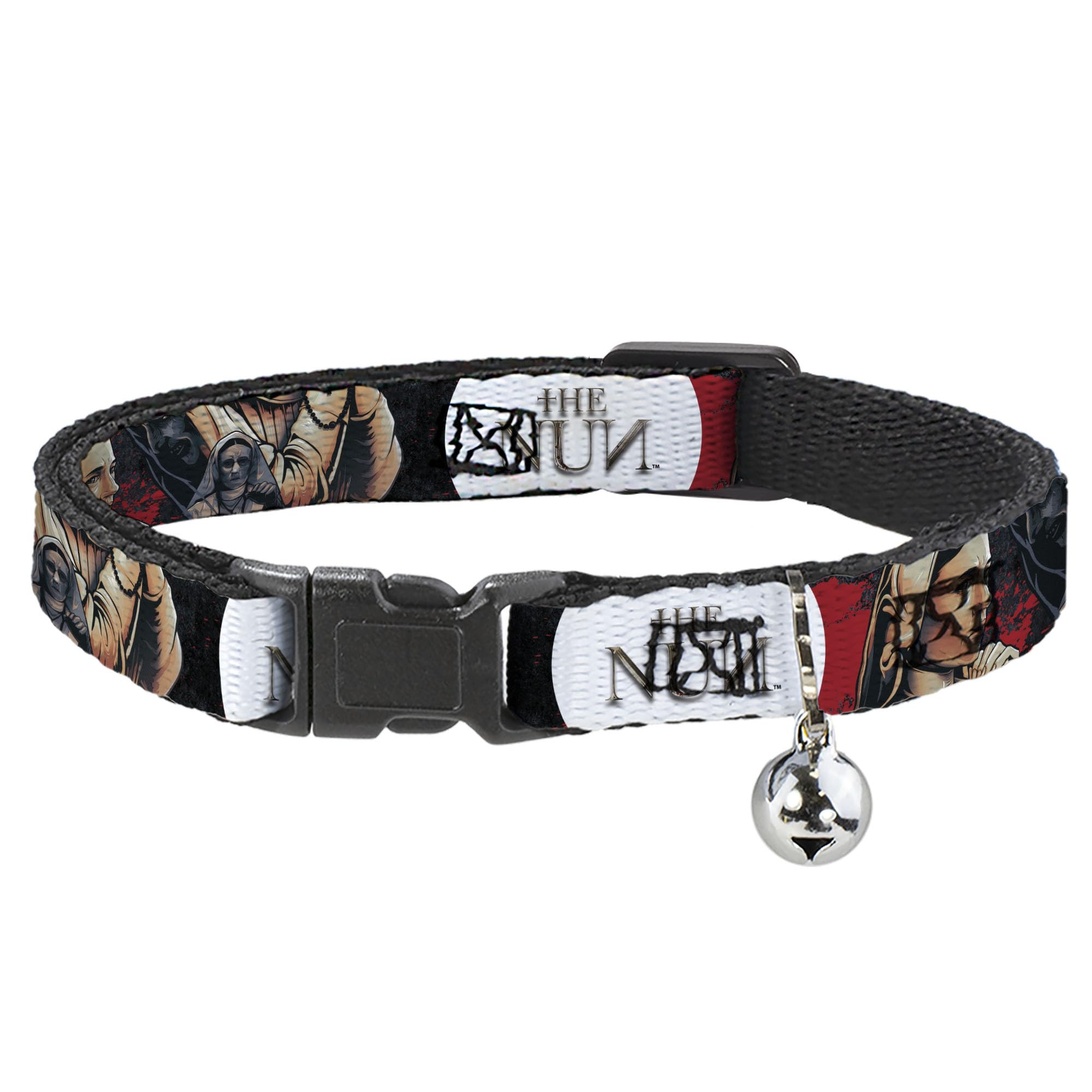 Collar de gato con campana y cierre de seguridad de la monja ajustable de 12 pulgadas