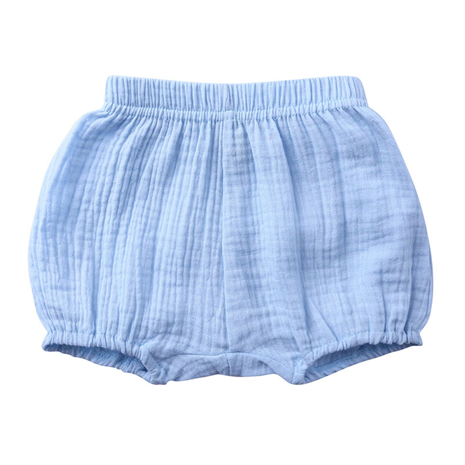 Generisch Baby Mädchen Jungen Bloomer Shorts Coton Lin Kinder Pumphose Sommer Kurz Pluderhosen Unterwäsche Neugeborenes Elastische Taille Pull-on Diaper Cover Trainerhosen