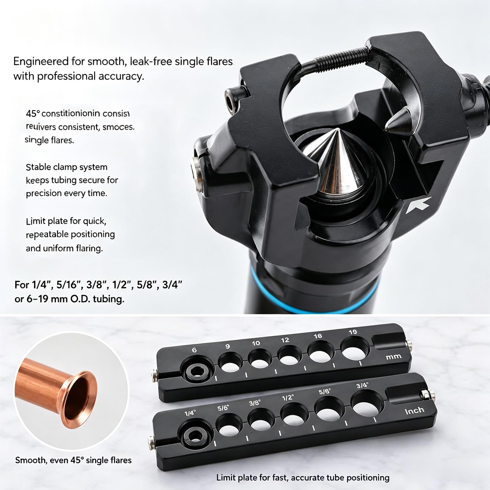 Kit de Herramientas de Abocardado, 1/4"-3/4", Para Refrigeración Por Aire