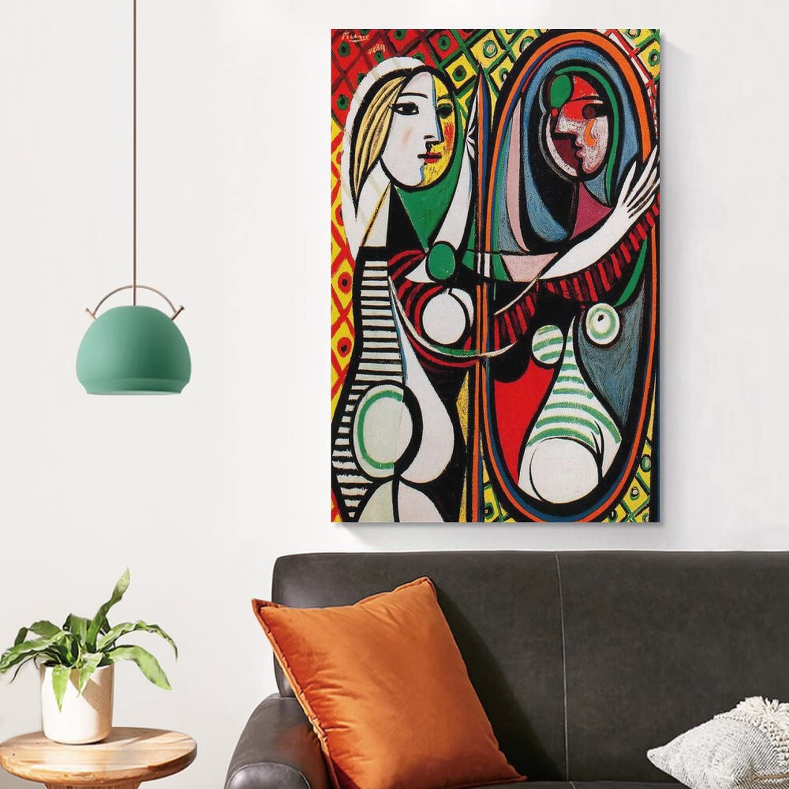 Amazon.co.jp: Pablo Picassoパブロ・ピカソ画家の作品（鏡の前の少女