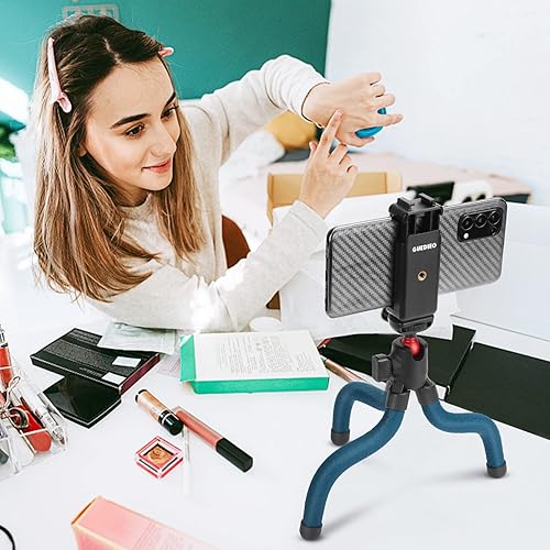Miniatura 4 de Mini trípode flexible para cámara de teléfono, soporte de zapata fría, universal compatible con iPhone 1514131212Pro 11 y cámara de acción GoPro