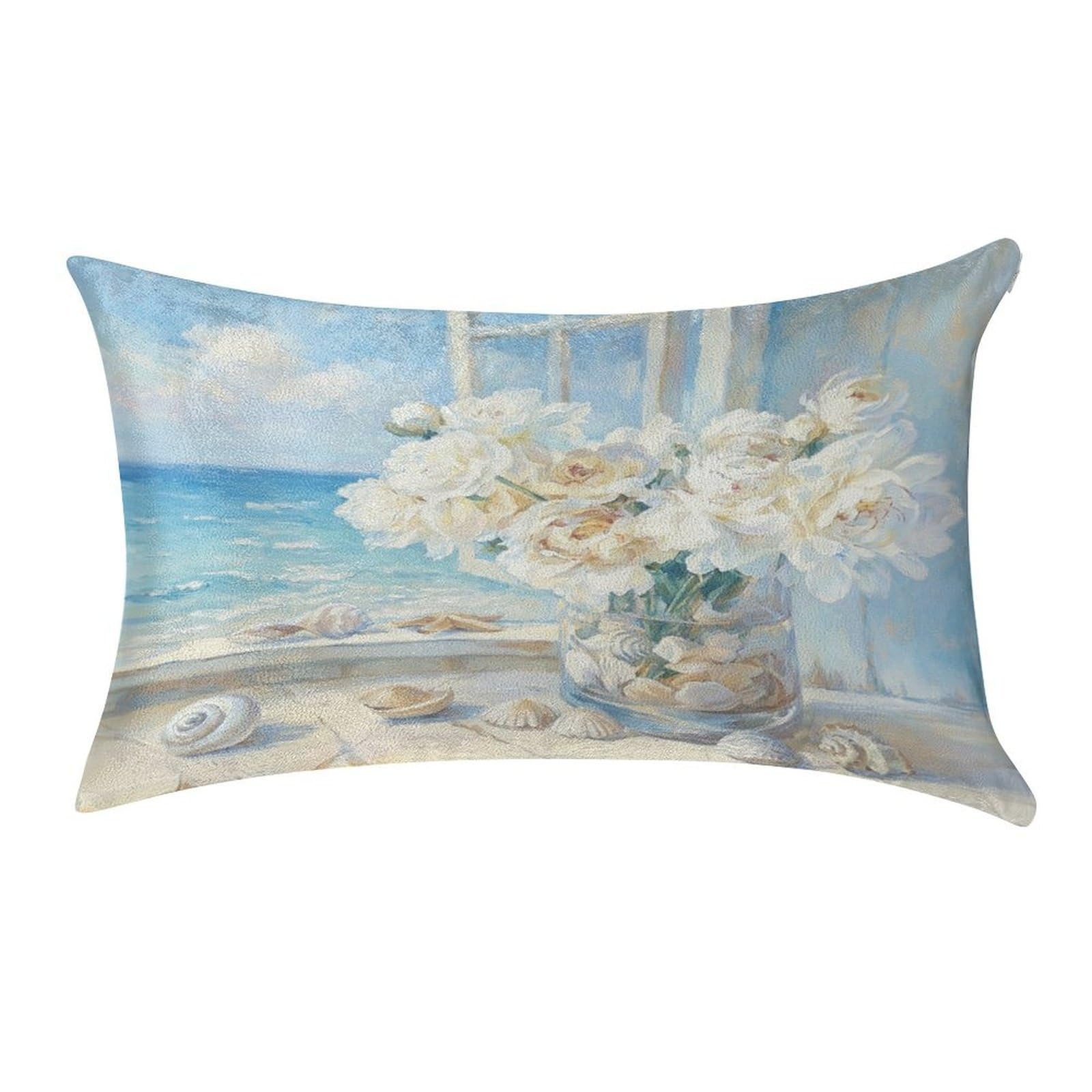 Fekiloot Style Coastal Scene Pillow Covers Home Decor Pillow Cases
