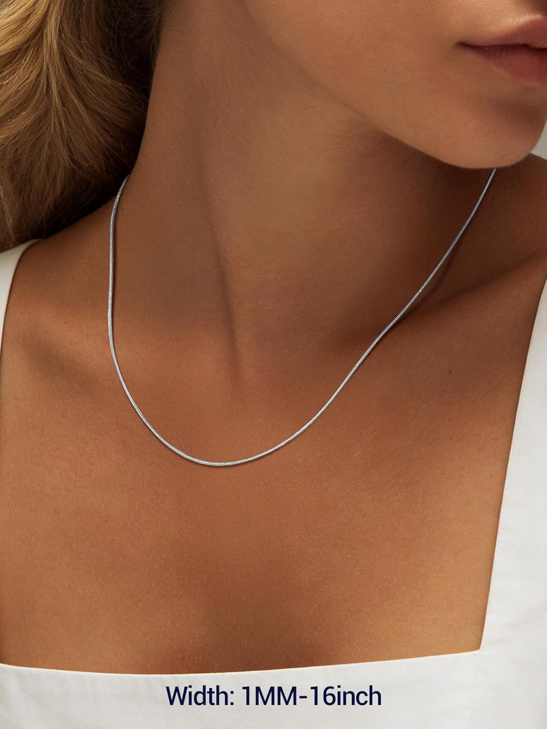 PROSTEEL Round Snake Chain Necklace for Women, 14K Gold/Rose Gold/Silver/Black Chain with Lobster Clasp, 1MM/1.2MM/1.5MM/2MM Womens Gold Necklace Thin Non Tarnish Trendy Jewlry Gifts - Image 2