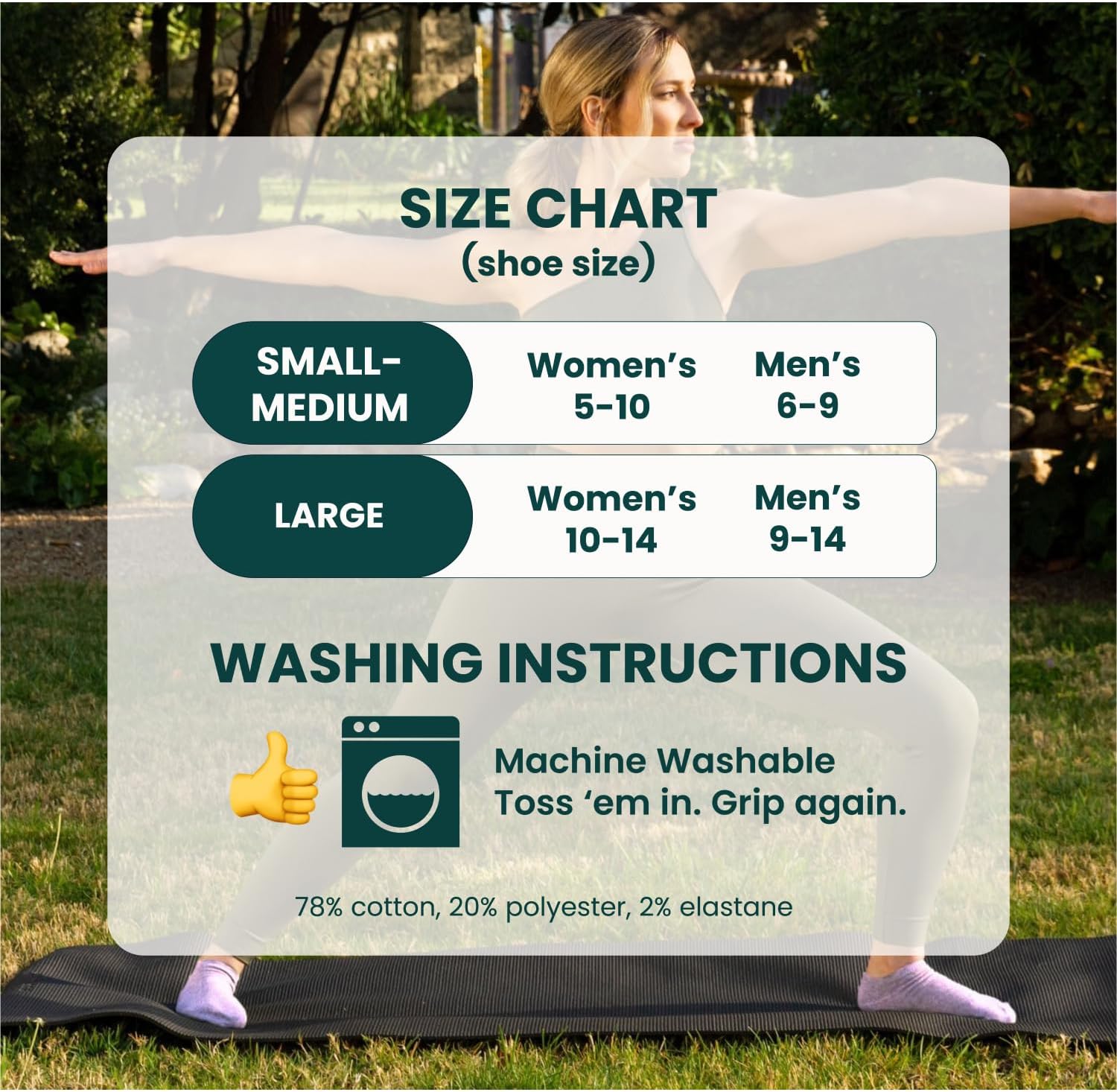 Gripjoy Grip Socks 3-Pack, Non Slip Socks for Yoga, Pilates, Barre, Dance, Enhanced Stability, Machine Washable, Comfortable Cotton Blend, Supports Charitable Causes - Image 7