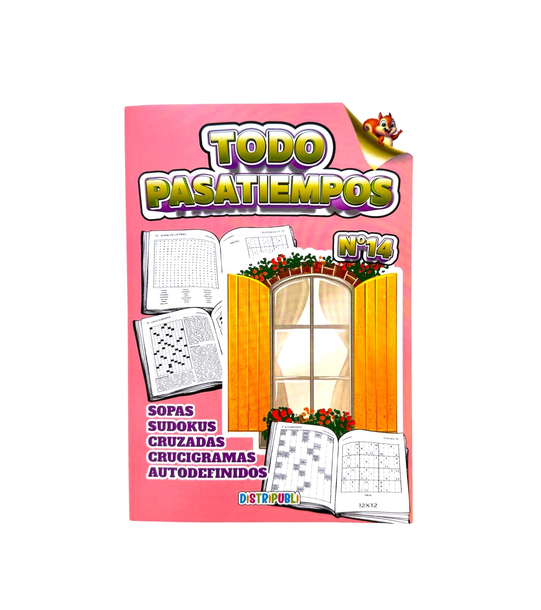 Todo Pasatiempos para Adultos, Pack de 4 Unidades Son 344 Ejercicios Mas Soluciones, Sopas de Letras, Sudokus, Crucigramas, Autodefinidos y Cruzadas Nuevos Modelos