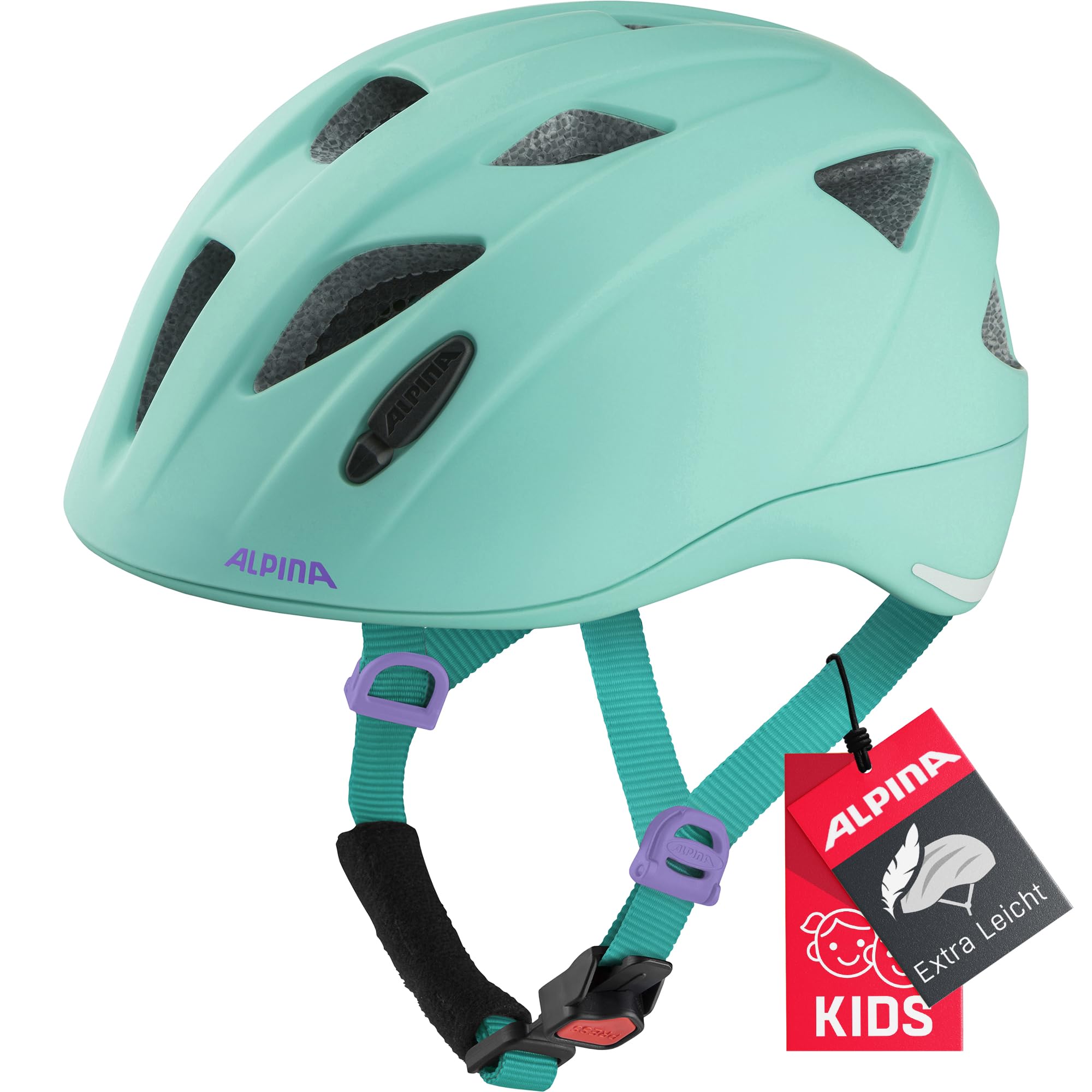 ALPINA Ximo L.E. Kinderfahrradhelm, Turquoise matt, 49-54 cm
