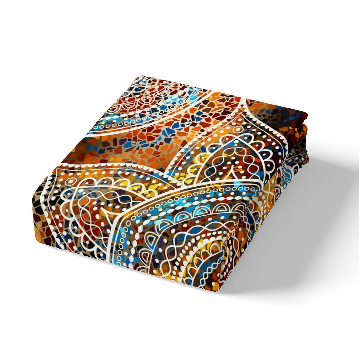 Homemissing Set di biancheria da letto con copripiumino hippie mandala, stile boho mandala paisley, floreale esotico, per ragazzi, ragazze, adolescenti, con fiori, biancheria da letto e lino, super