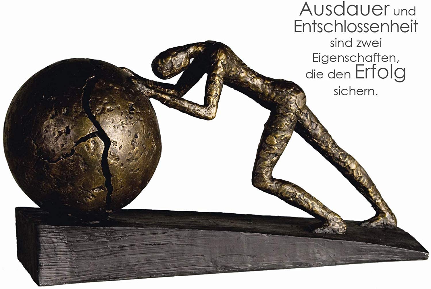Casablanca Design Skulptur Heavy Ball Höhe 21.5 cm Länge 37 cm bronzeoptik aus Poly Wohnzimmer Skulpturen Deko Modern