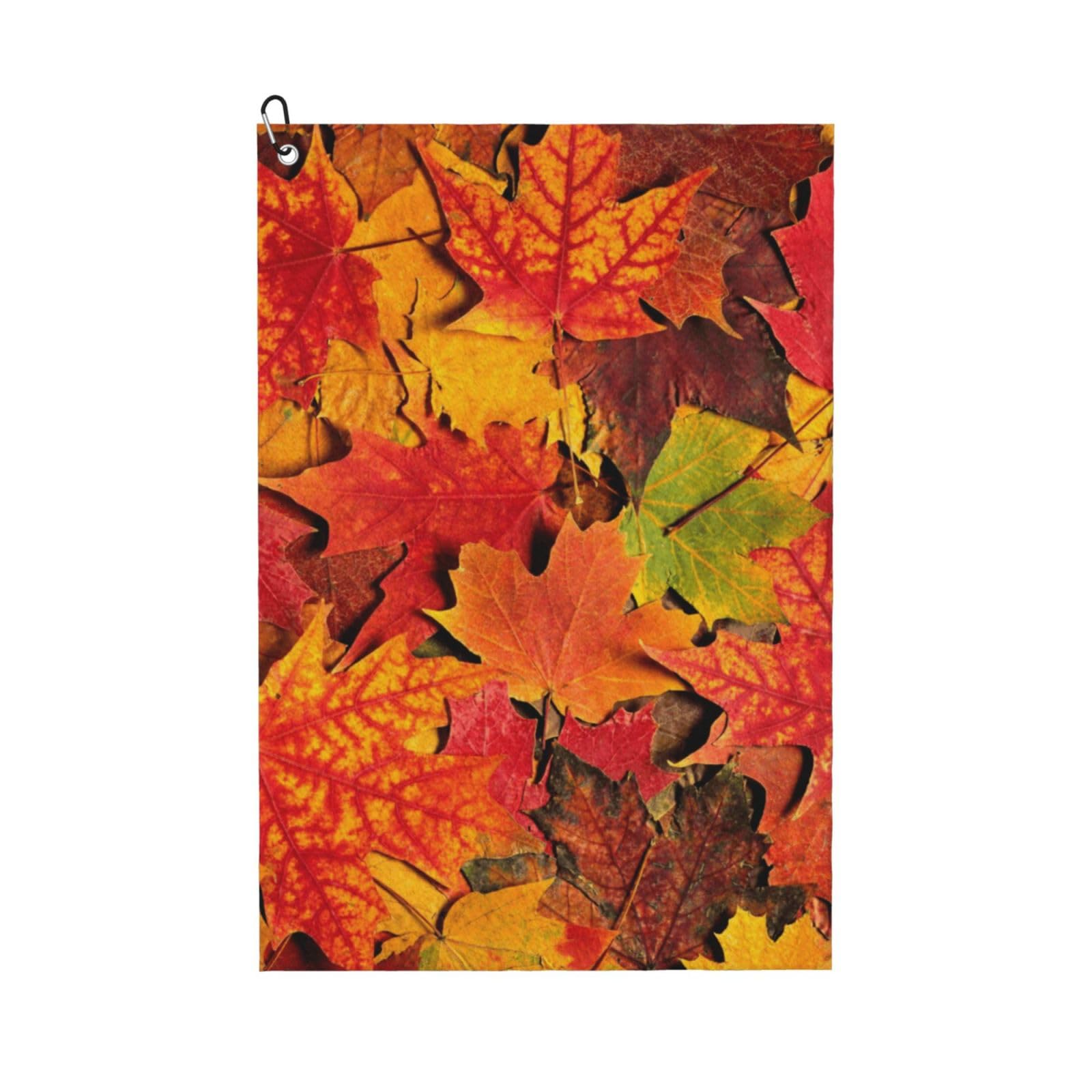 Hnnkloy Maple Leaf, 16x24 in Portable Waffle Golf Towels with Carabiner Clip for Golf Bag
