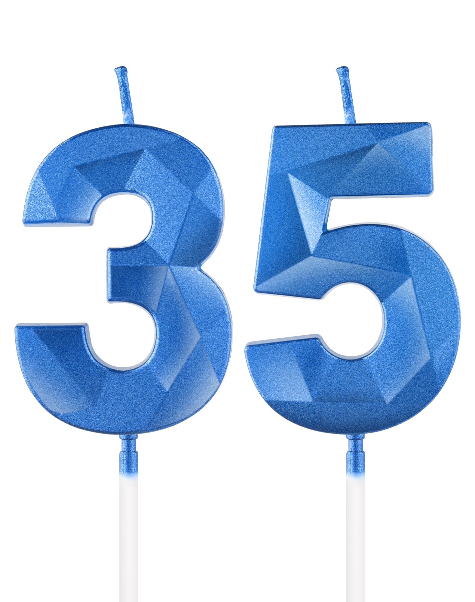 Royal Blue 13th Birthday Candles, 3D Number 13 Candle for Cake, Boy Girl 13th Birthday Decorations,Sapphire Candle Topper Blue Cake Decorations for Birthday Party Wedding Anniversary Supplies — view 191
