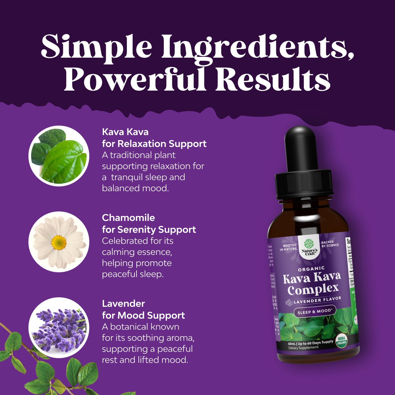 Organic Kava Kava Extract Drops - Calming Support with Chamomile - 2 Fl Oz — Amazon image 5