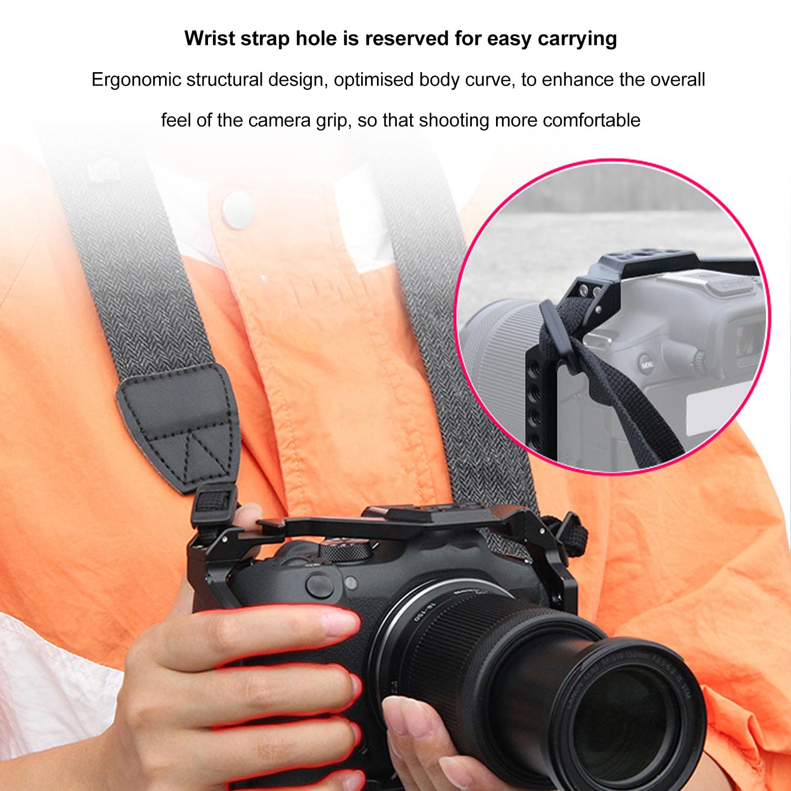 Camerakooi met Handvat voor XS10, Aluminium Vlogging Videocamera Rig-stabilisator met Koude Schoen, 1/4 Inch en 3/8 Inch Schroefgat
