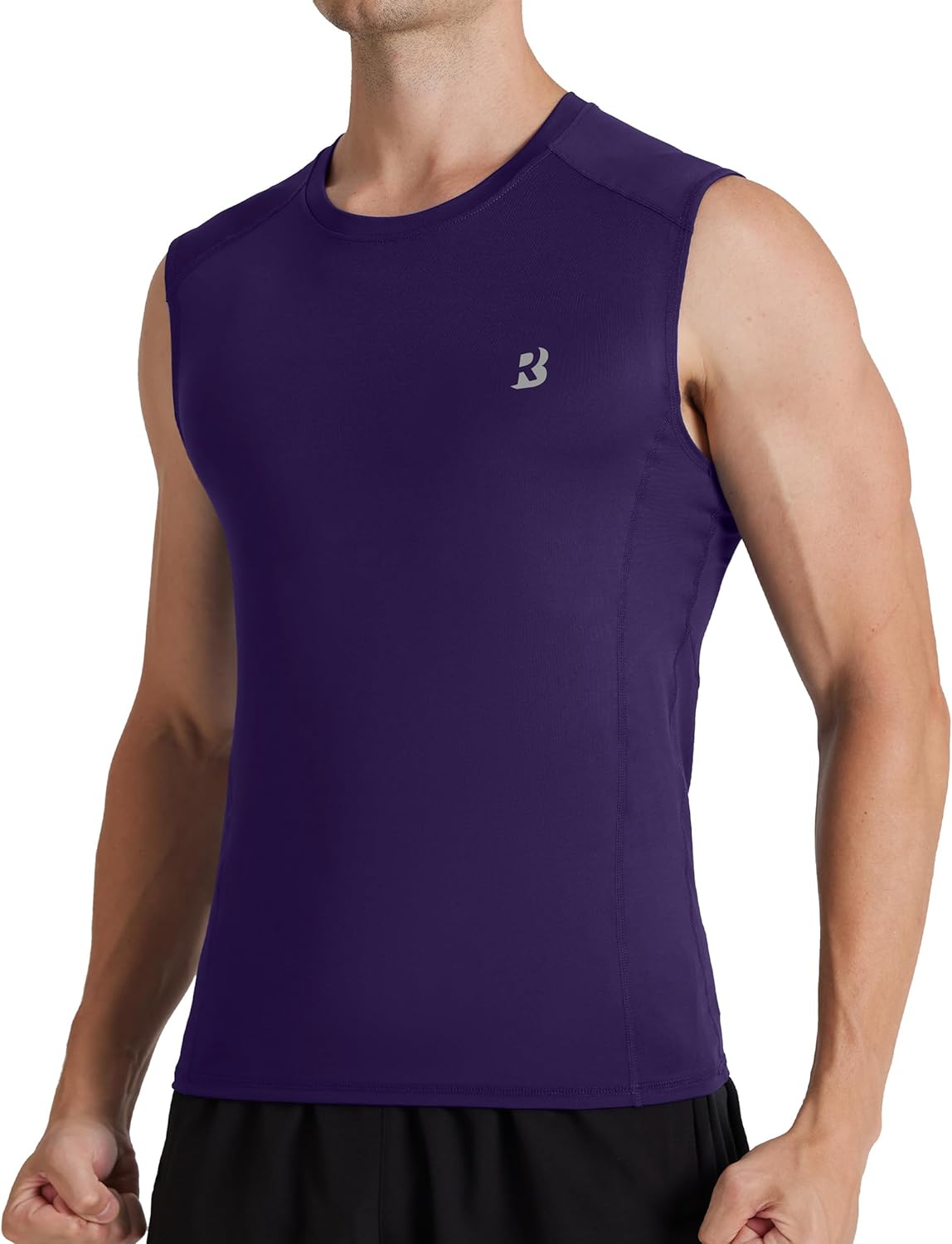 Compression Shirt Men, Sleeveless Athletic Tank Top Workout Undershirt, Quick Dry Base Layer for Gym Running Training - Image 2