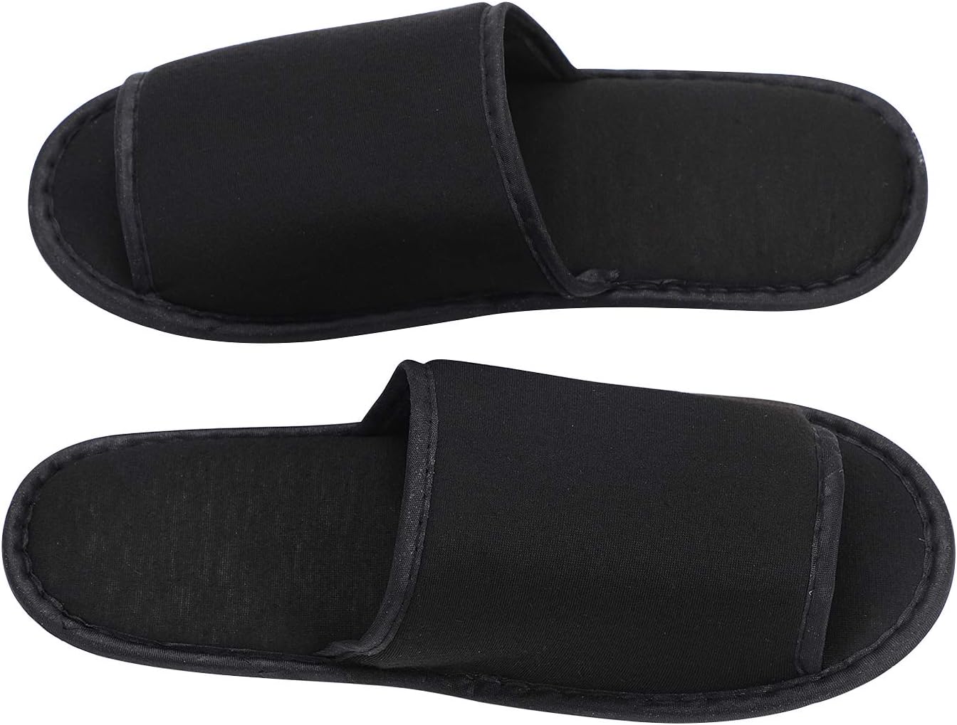 [LONTG] 携帯スリッパ 折りたたみスリッパ レディース メンズ 来客用 ルームシューズ 室内履き お部屋履き 軽量 抗菌スリッパ 前あき 蒸れない ホテル 旅行 キャンプ 飛行機 携帯に便利 靴 くつ スリッパ収納ポーチ付き 男女兼用 ブラック