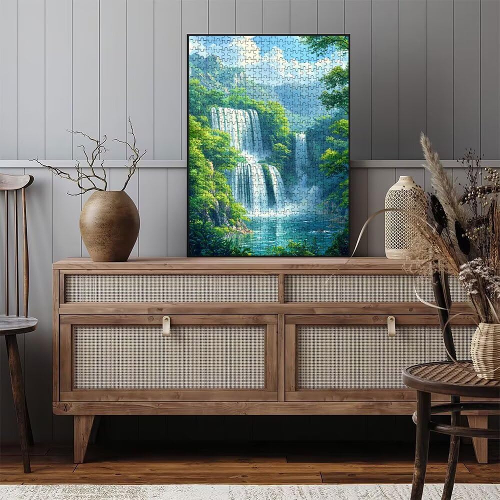 Puzzle 6000 Pezzi, Cascate Panoramiche 3D Puzzle per Adulti Impegnativo, Educa Puzzles Artistico, Divertente E Stimolante Puzzles Decorativo per La Famiglia, Regalo e Decorazione Pareti DX0YL6-255
