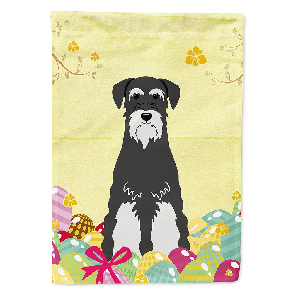 Drapeau de jardin Schnauzer et œufs de Pâques pour embellir votre entrée de maison extérieure