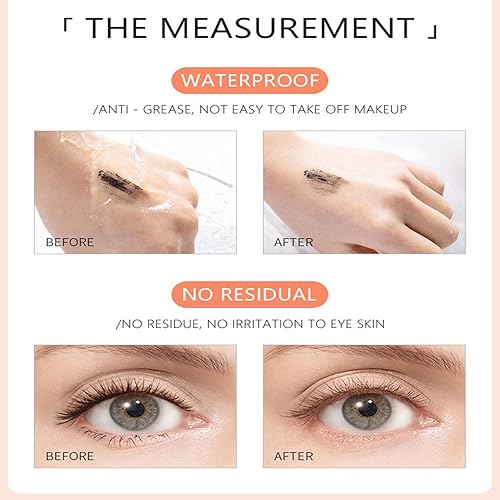 Miniatura 6 de Rizo de fibra 4D de larga duración, resistente al agua, 4D, pestañas de maquillaje de larga duración, volumen y rizo (negro)