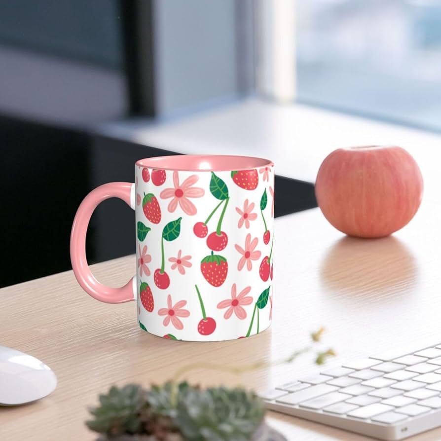 Amazon.co.jp: いちご柄 苺柄 イチゴ柄 グッズ マグカップ おもしろ