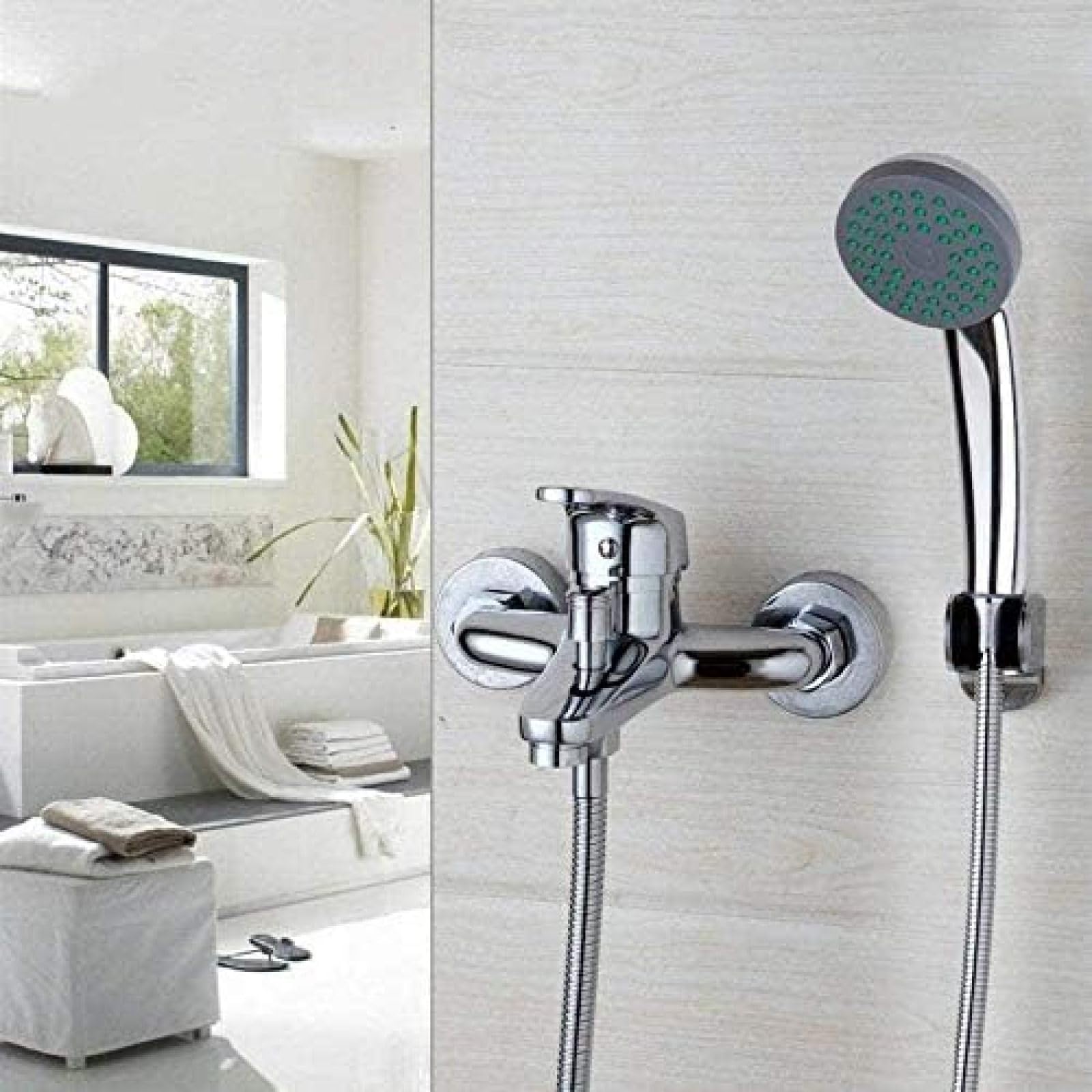 GLJTUO Shower system, Faucet Bathtub Faucet Shower Sets Wall Mounted Chrome Finish Shower Handheld Driver Bathroom Sink Brass Mixer Tap Sets