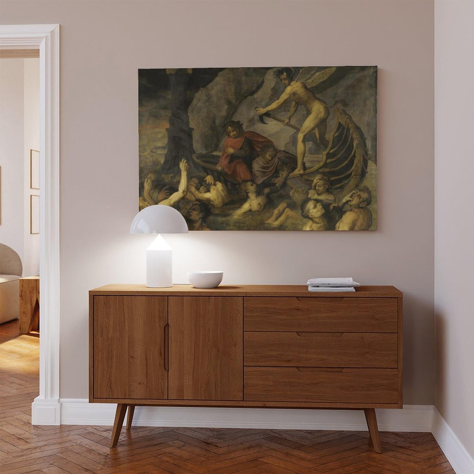 Póster de lienzo para decoración de dormitorio, diseño de escena de la
