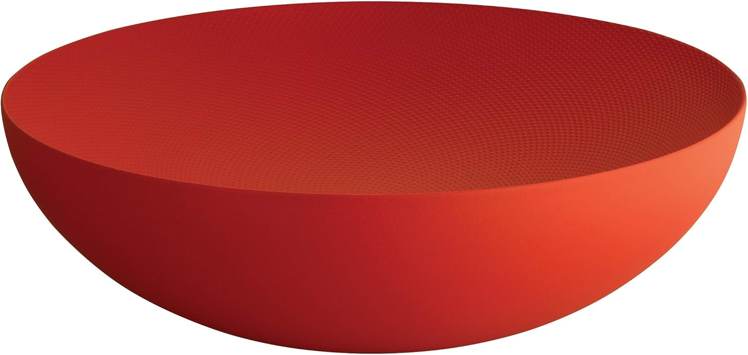 Alessi Double, Double wall bowl in steel coloured with epoxy resin, black with relief decoration., One size