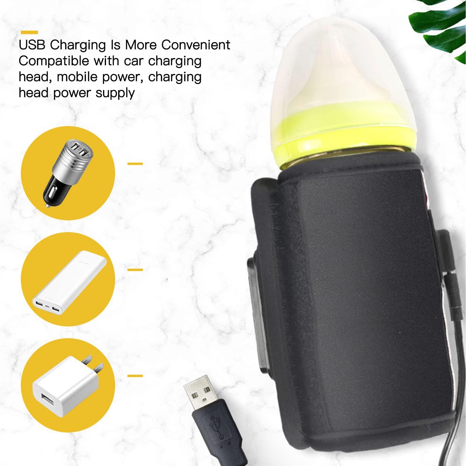 Scaldabiberon Portatile da Esterno, Borsa Scaldabiberon USB, per Biberon per Auto a Casa
