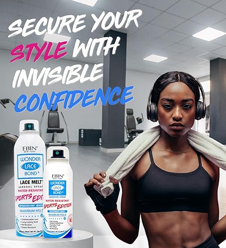 Miniatura 6 de EBIN - Paquete de pegamento de encaje o adhesivo en aerosol de 6.08 onzas con spray de encaje fundido de 6.08 onzas edición deportiva de EBIN NEW