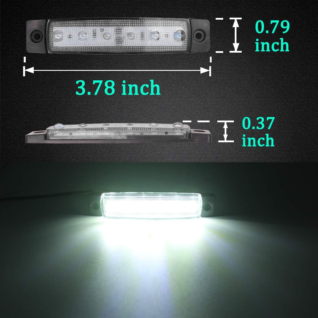 Botepon 6Pcs Led Rock Lights, Strip Lights, Wheel Well Lights, Led Underglow Kit for Golf Cart, Trucks, Jeep Wrangler, RZR, Offroad, F150, F250, Snowmobile (White)¡­