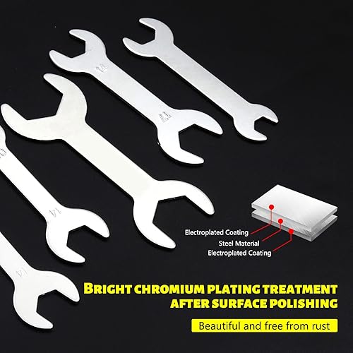 Miniatura 3 de YnGia Juego de llaves súper delgadas de 0.059 in, llave de extremo abierto, llave de doble extremo plateado, herramienta de reparación de combinación