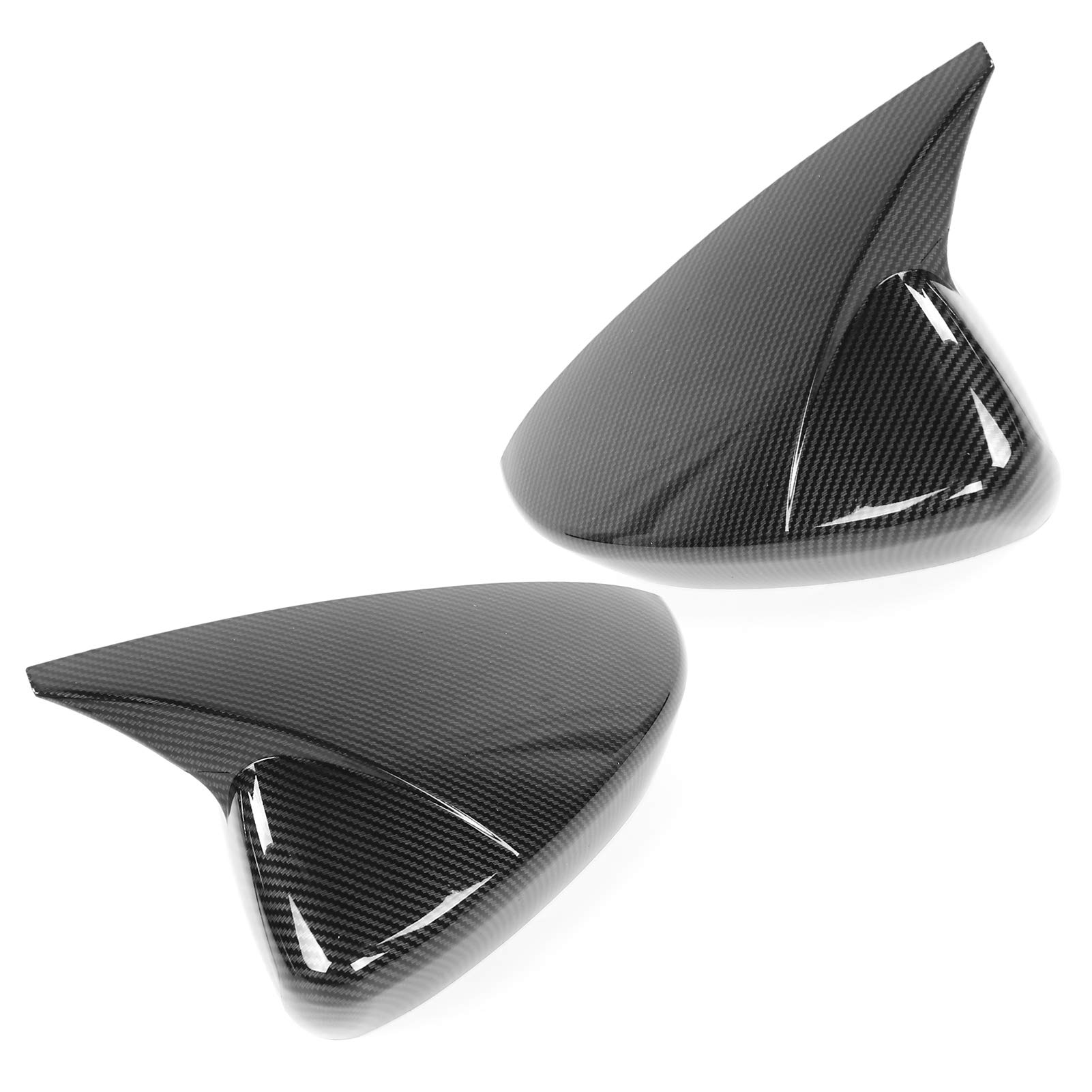 Pair Horn Style Osłona lusterka bocznego Osłona obudowy pasuje do 3 Axela 2020 (Carbon Fiber)