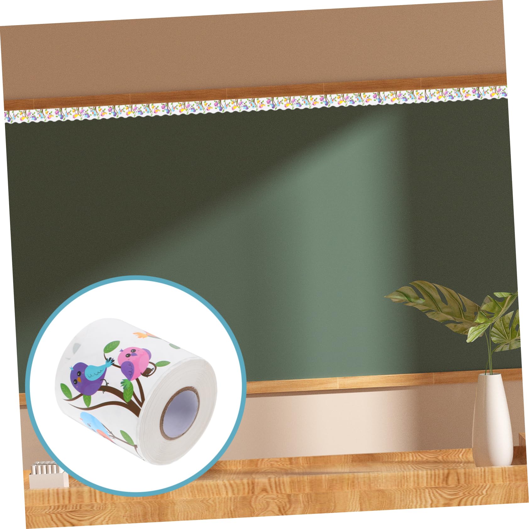 Housoutil 3 Rollos De Pegatinas Decorativas Autoadhesivas Para Aulas Tablones De Anuncios Elegantes Pegatinas De Pared De Pvc
