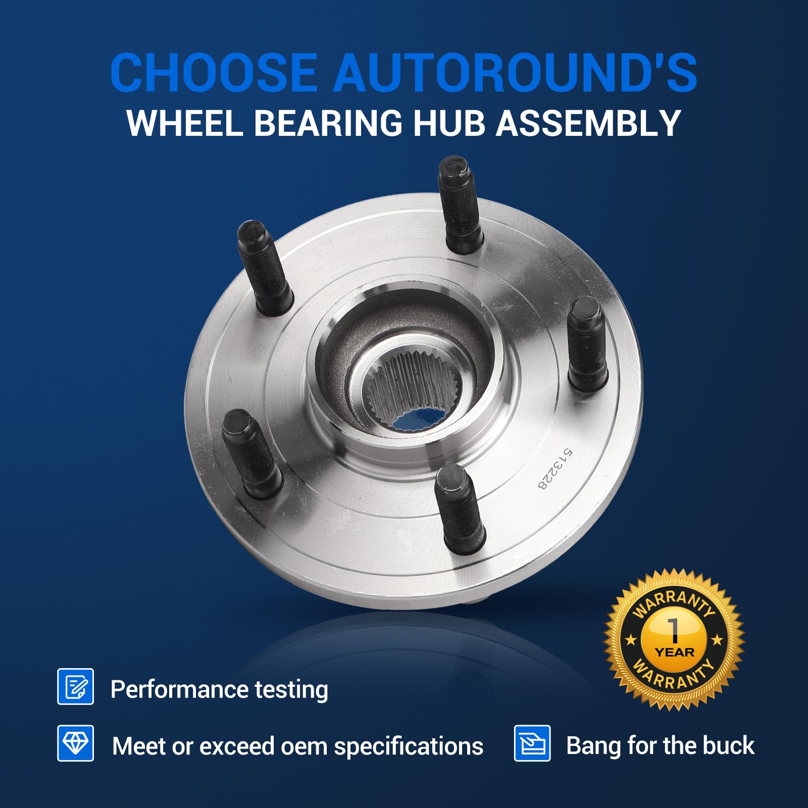 Amazon.com: Autoround 513228 Front Wheel Bearing Hub Assembly fit