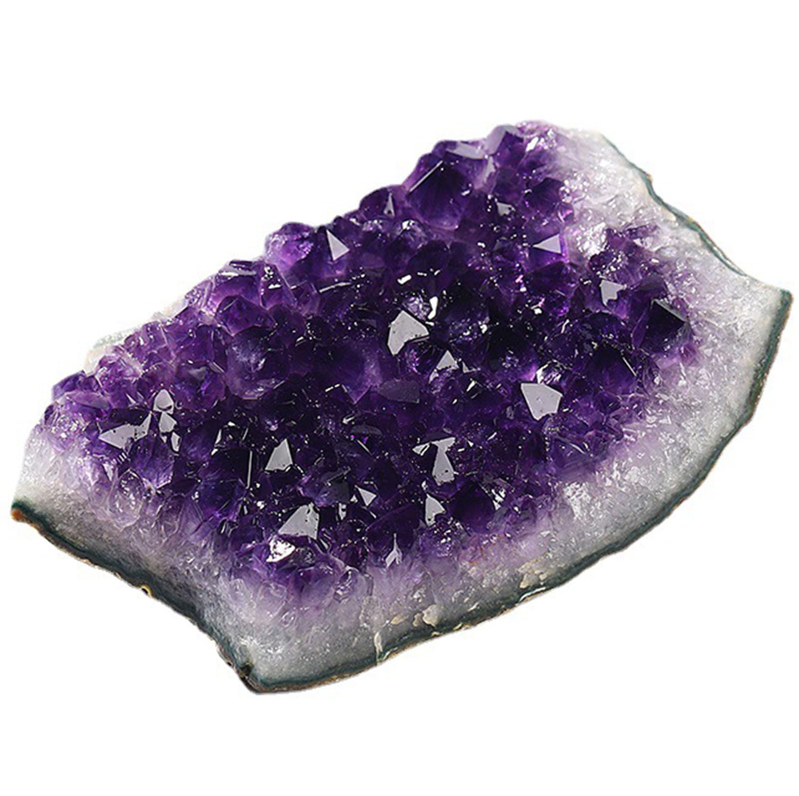 Zooeelly Natural Amethyst Raw Crystal Cluster, Purple Geode Healing Stones for Reiki, Meaningful Birthday Good Luck Gift for Women, Purple Room Decor for Home Office,60G