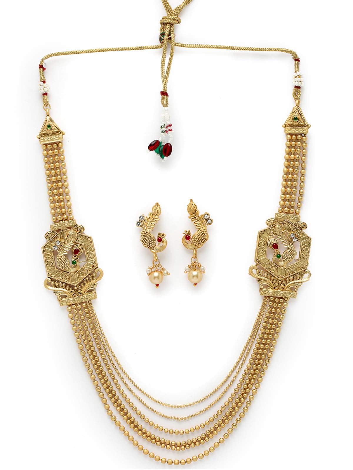 Sukkhi Amazing Gold Plated Golden Rani Haar Long Kundan Studded Multistring Necklace Set And Earring | Jewellery Set For Women (NS105744) (B0CBBCM2J2) Amazon Price History, Amazon Price Tracker