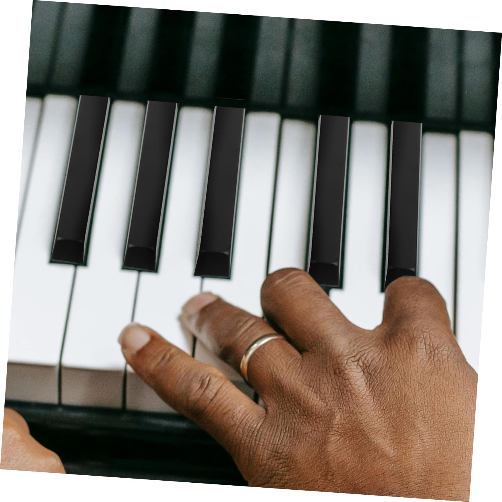 TOYANDONA 20piezas para Piano Unidades De Teclas Negras Brillantes Accesorios para Reparación De Instrumentos