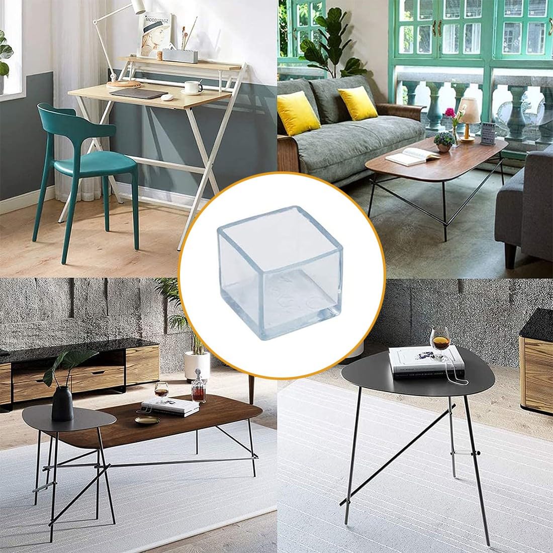 GIOVARA Tappetino Trasparente Per Sedia Per Pavimenti Duri, 90 X