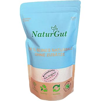 NaturGut Crystal Salt from a Himalayan Promontory Fine in Polybag 500 g from Punjab Pakistan Table Salt Fine Salt