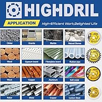 Vista 3 de HIGHDRIL Juego de hojas de sierra circular de 3" 75mm, 4 piezas - Disco de corte de diamante/HSS/TCT para amoladora angular para cortar metal