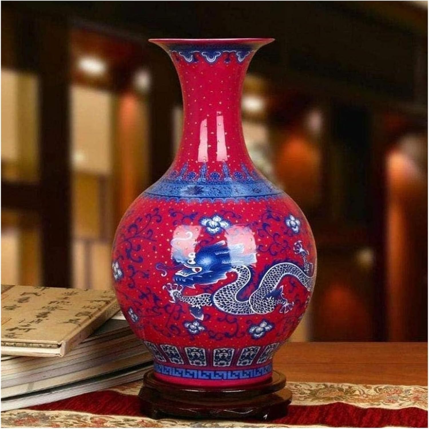 Vase Tabletop Different Characteristics Uneven Distribution Ceramic Large Individual Colors Room Accessories 36x22cm