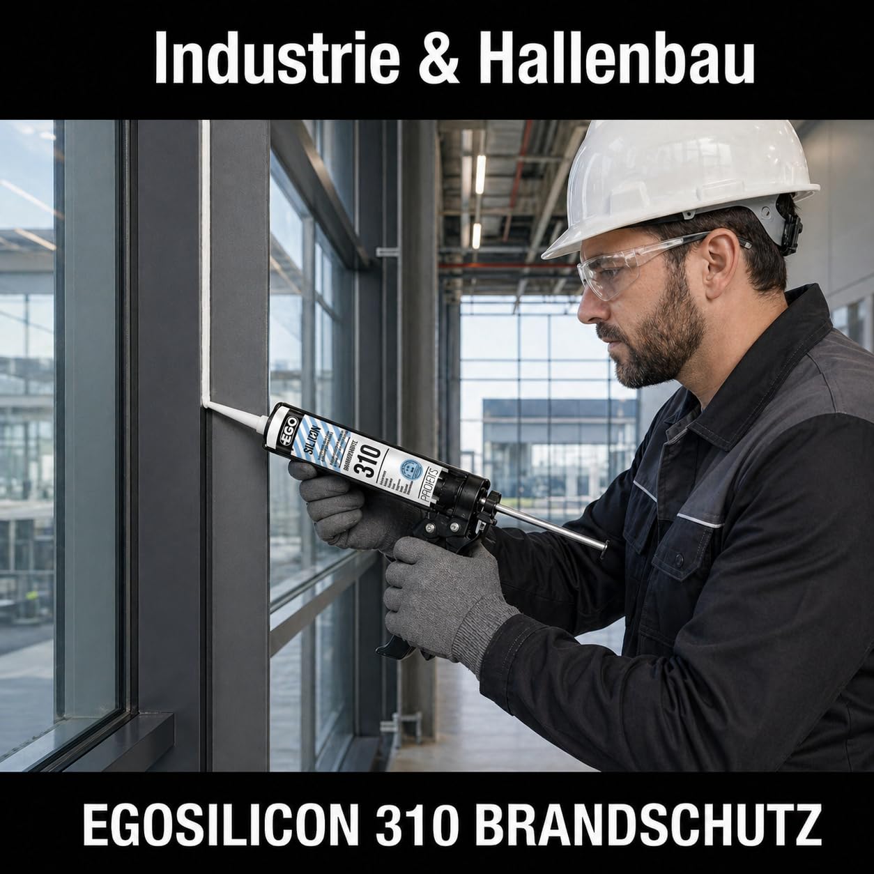 EGOSILICON 310 B1 Brandschutz-Silikon – 20x 310 ml Kartuschen – ideal für feuerhemmende Verglasungen & Fugen mit hohen Brandschutzanforderungen weiss