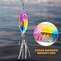 Vista 19 de Fishing Jigs Metal Fishing Spoons Lures, Blade Bait Spinner Long Casting Jigging Spoon Lure Vertical Hard VIB Swimbait for Walleye Bass Trout