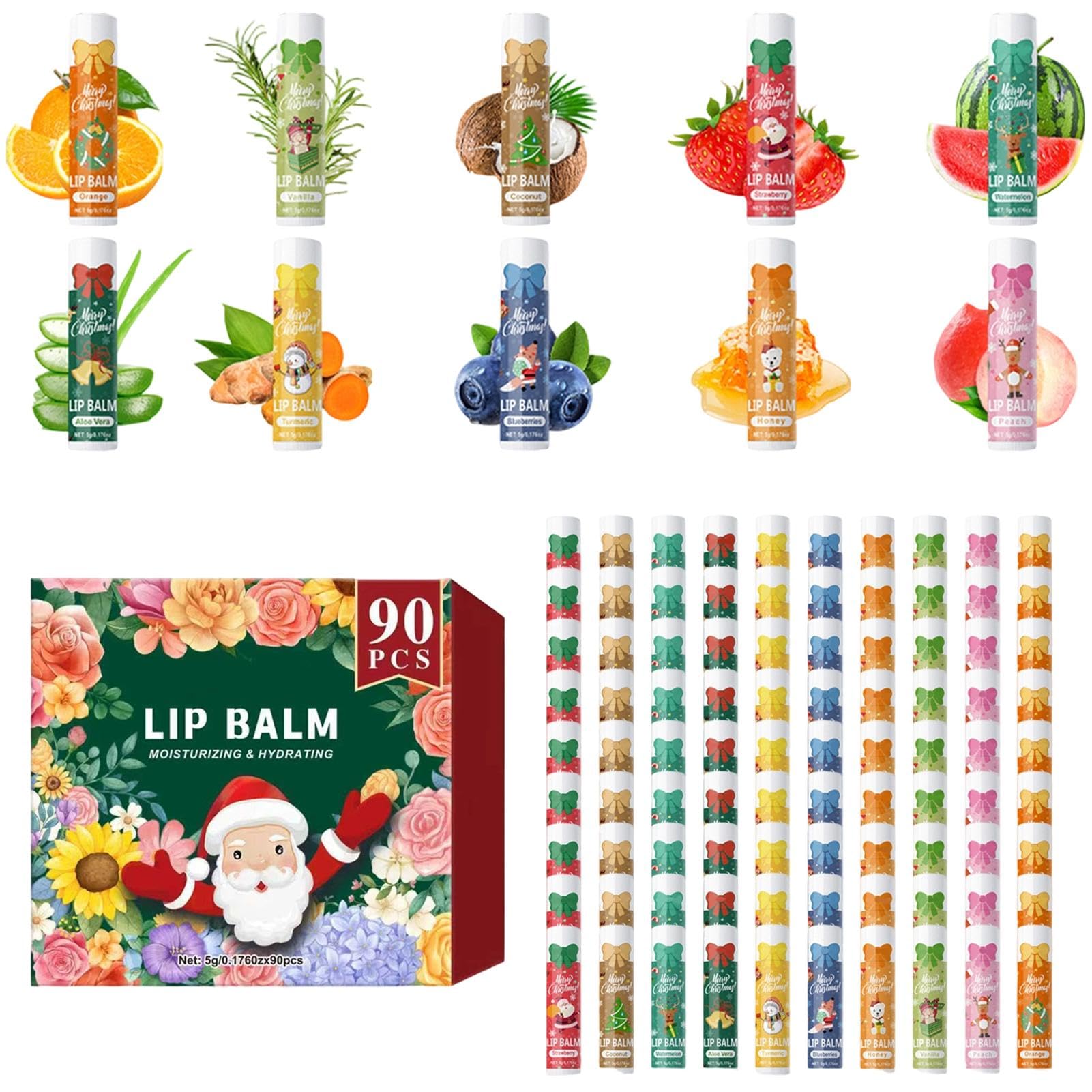 Bálsamo labial hidratante,90 Piezas Lápiz Hidratante - Bálsamo Labial Nutritivo,Para Mujeres Y Hombres Rutina Diaria Lugar de Trabajo Fiesta Cita Reunión Social