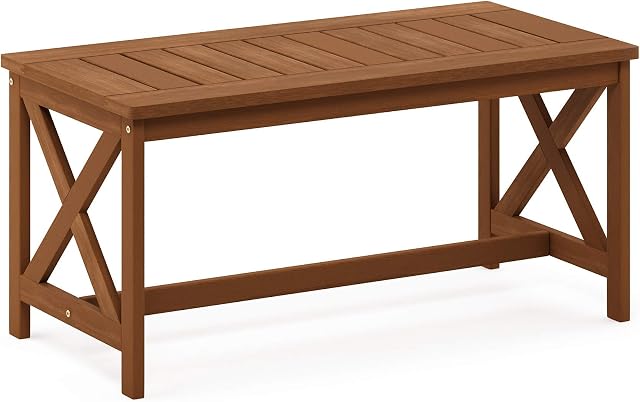 Furinno Patio Tables, Wood, Natural, one size