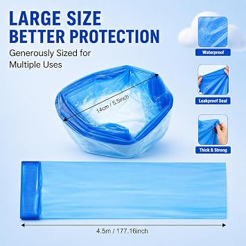 15 Pack Nappy Bin Refills, 7-Layer Odour Lock, 4.5m, Fits Most Bins