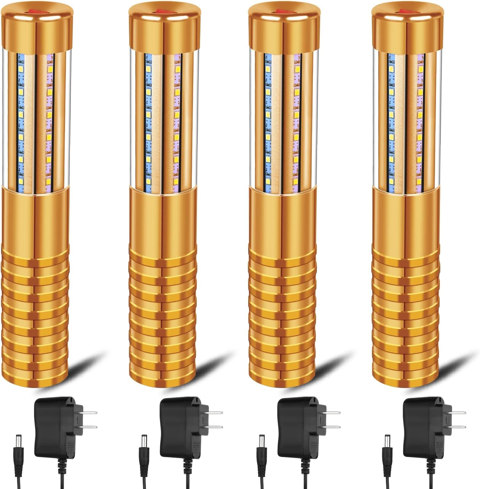 4 Pieces LED Strobe Baton Bottle Service Sparklers Bottle Service Light Bottle Handheld Light for Nightclubs Weddings Parties Activities Supplies (Gold)