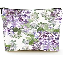 Makeup Bag Zipper Pouch Travel Cosmetic Organizer for Women and Girls Beautiful Lilac