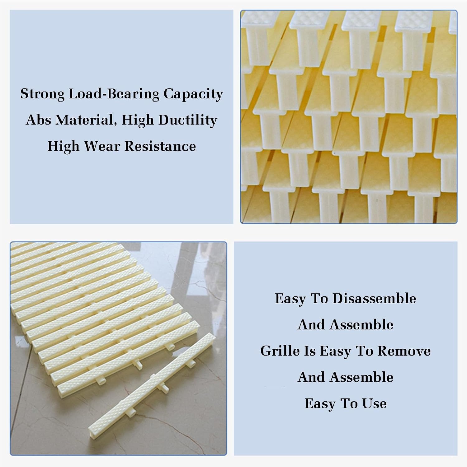 Swimming Pool Drainage Overflow Grate, Splicable ABS Plastic Gutter Cover for Indoor/Outdoor Use, 20x100CM Size, 8pcs Set - Durable and Versatile Drainage Solution