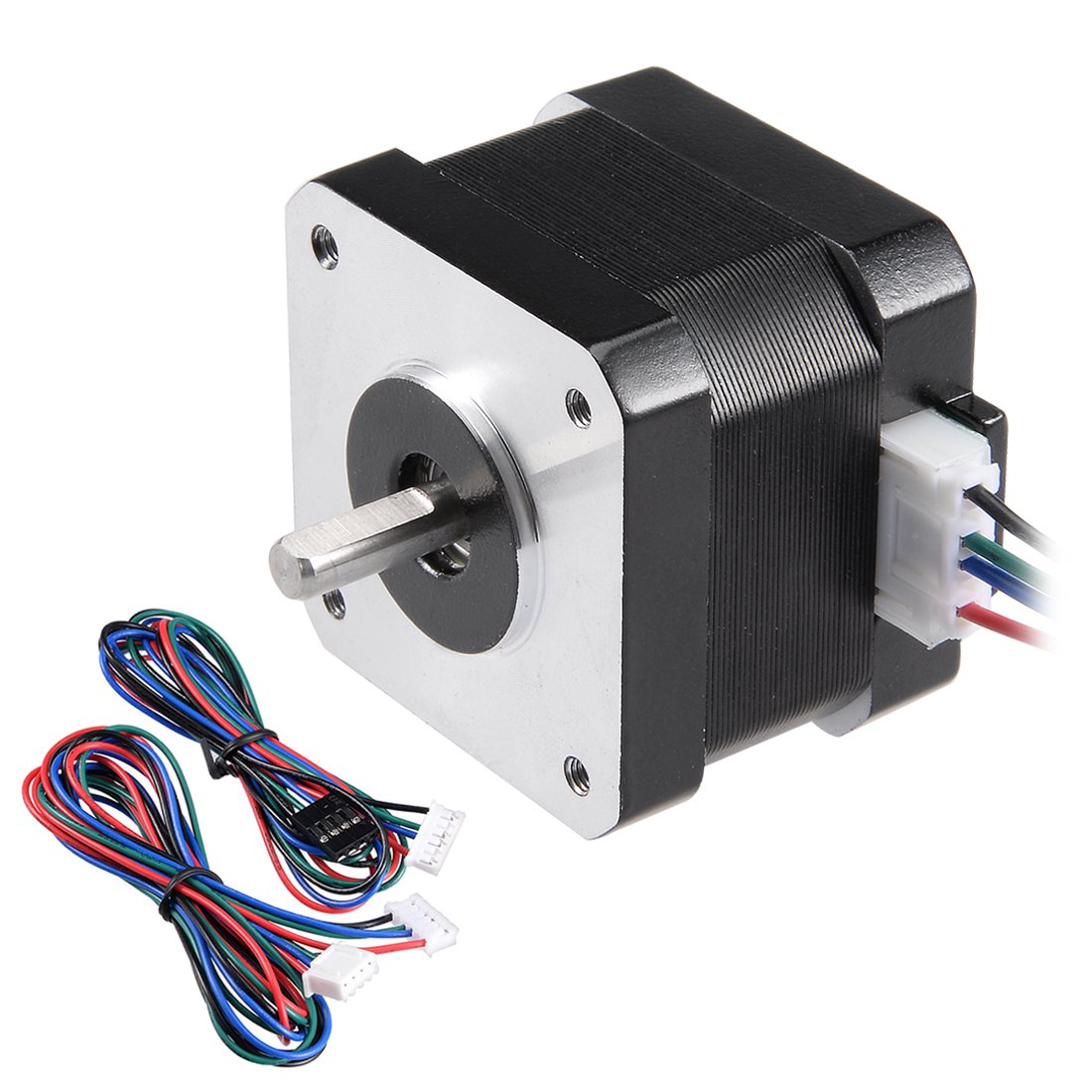Sourcingmap Stepper Motor Nema 17 Bipolar 13mm 0.22NM 1.5A 3.6V 4 Lead Cables for 3D Printer CNC Router Laser Lathe Machine Stage Light Control